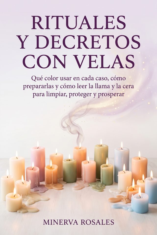 Portada de Rituales y decretos con velas, de Minerva Rosales